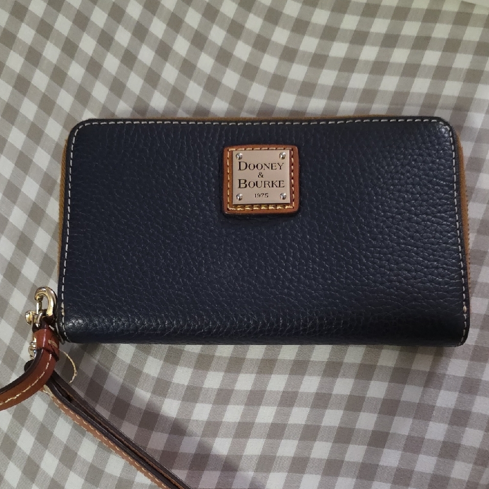 Dooney & Bourke Navy Leather Wristlet